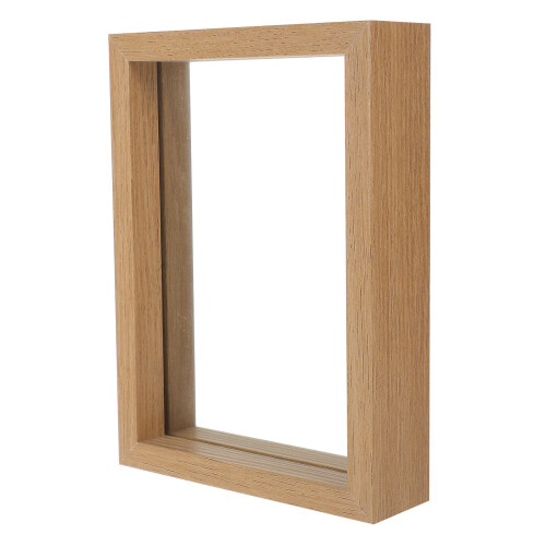 2Pcs Glass Display Frame With Wooden Frame Double Sided 1