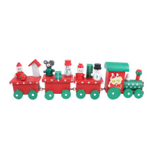 2Pcs Mini Four-Section Wooden Train Toy For Kids