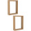 2Pcs Glass Display Frame With Wooden Frame Double Sided 9