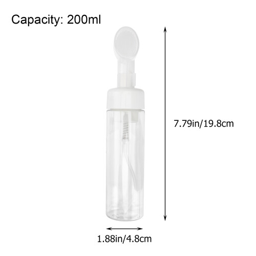 2Pcs Transparent Plastic Foaming Bottles Portable Sub Brush Bottles 1