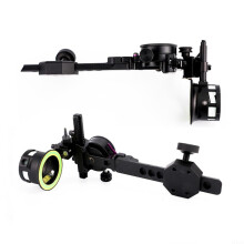 Compound Bow Sight Adjustable Single Pin, Aluminum Alloy, 6-Way Adj. Quick Release Adapter for Hunting Target Practice