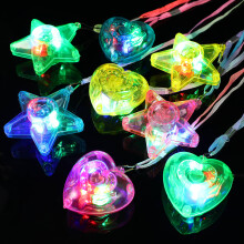 8 Pcs Light-Up Necklaces For Kids Adults LED Sparkle Plastic Chains