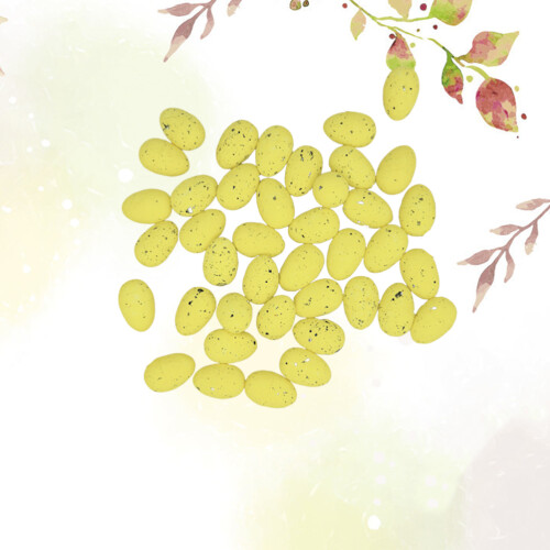 100Pcs Solid False Pigeon Eggs Diy Fake Decor Light Yellow 1