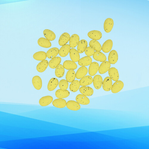 100Pcs Solid False Pigeon Eggs Diy Fake Decor Light Yellow 2