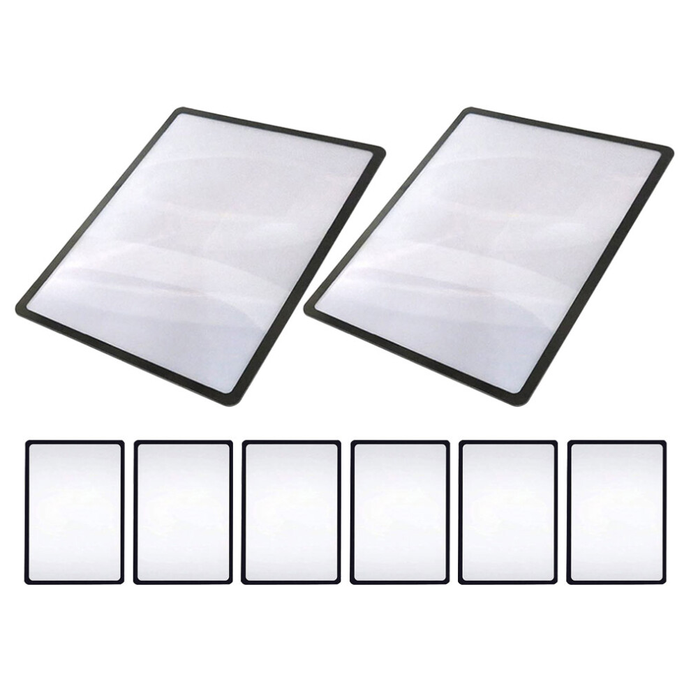 Aboofan 40 Pcs 3X Transparent Handheld Magnifier For Reading Books Maps