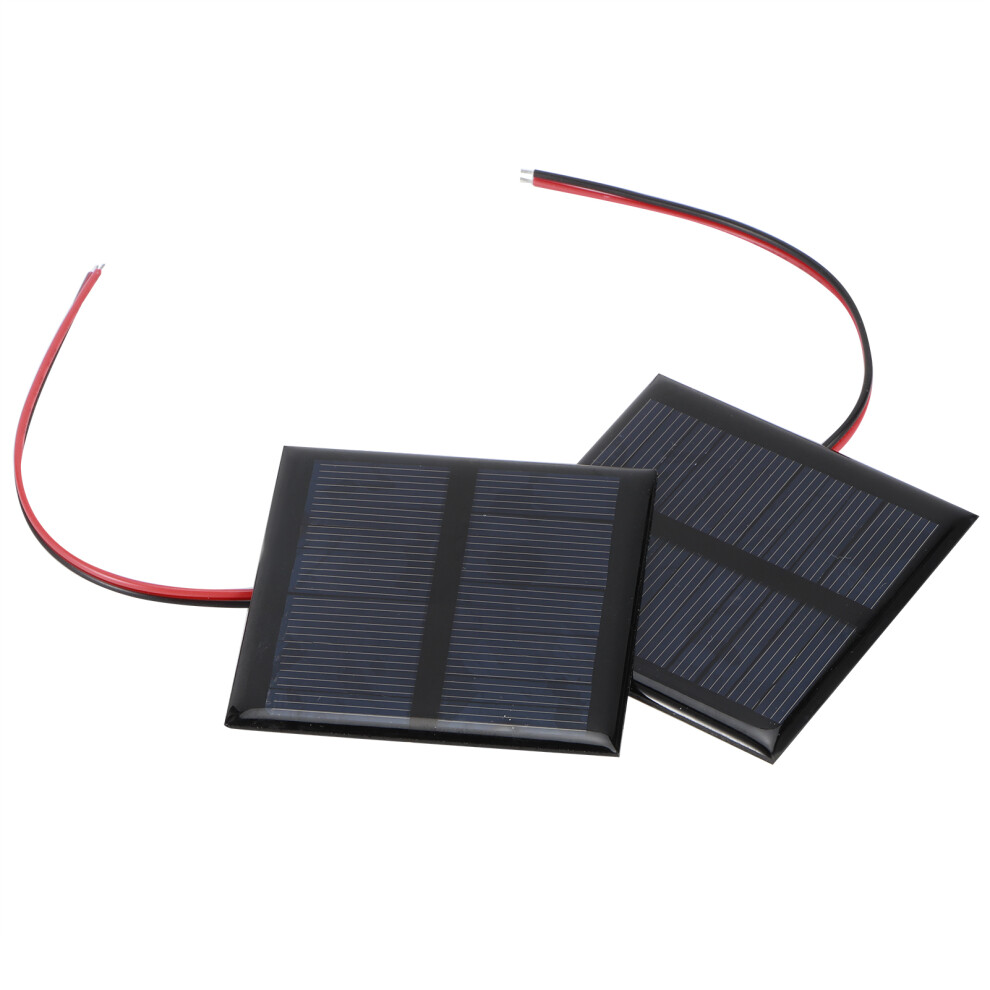 2Pcs 5.5V 0.6W Portable Solar Panel Polysilicon 685922961273