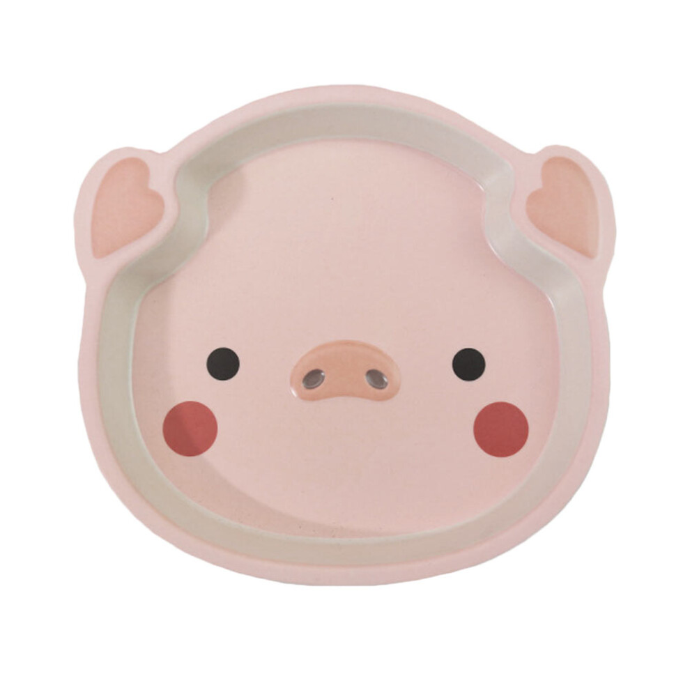 2Pcs Resin Baby Dinner Plate Cartoon Toddler Cutlery Tableware Aboofan