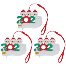 (3 People) 3PCS DIY Personalized Snowman Christmas Ornament 3 People