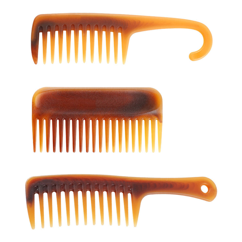 Vaguelly 3Pcs Multifunctional Wide Tooth Comb For Curly Hair Styling
