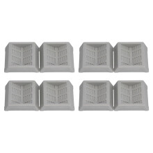 Floor Protector Caster Cups 8-Piece Rubber Wheel Stoppers For Beds Chairs Cabinets Sofas Closets Wheels