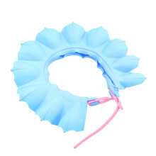 2Pcs Adjustable Waterproof Ear Protection Hat For Baby Hair Washing Blue