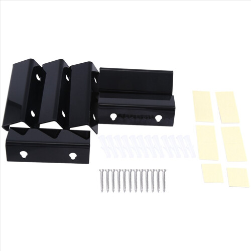 Black Vinyl Record Shelf Wall Mount 6 Pack,Vinyl Holder Wall