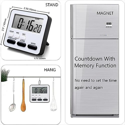 Kitchen Timer Count Down Count Up,Multifunctional Alarm Clock 1