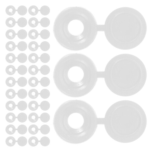 800Pcs White Screw Cap Covers ABS Plastic for Home Safety