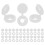 800Pcs White Screw Cap Covers ABS Plastic for Home Safety 2