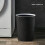 Plastic Small Trash Can Wastebasket, Garbage Container Basket(black) 4
