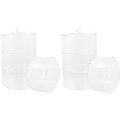 2Pcs Multi-Layer Transparent Jewelry Storage And Display Case 1