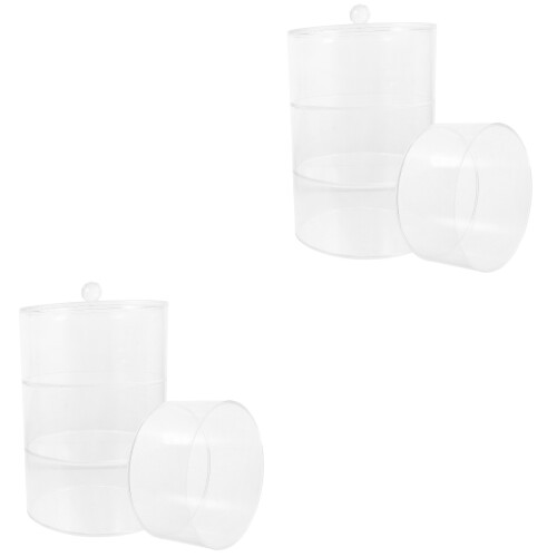 2Pcs Multi-Layer Transparent Jewelry Storage And Display Case 2