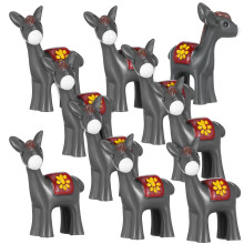 20 Pcs Resin Donkey Ornament Standing Miniature Sculpture Figurine