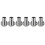 6 Pcs Stainless Steel Closet Rod Flanges With Socket Bracket Support 8
