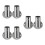 6 Pcs Stainless Steel Closet Rod Flanges With Socket Bracket Support 6