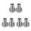 6 Pcs Stainless Steel Closet Rod Flanges With Socket Bracket Support 5