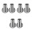 6 Pcs Stainless Steel Closet Rod Flanges With Socket Bracket Support 3