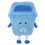 2Pcs Cute Cartoon Trash Can Plush Pillow For Bedside Sofa Decor 2