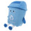 2Pcs Cute Cartoon Trash Can Plush Pillow For Bedside Sofa Decor 1