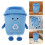 2Pcs Cute Cartoon Trash Can Plush Pillow For Bedside Sofa Decor 11