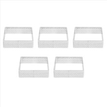 Perforated Tart Ring Tartlet Molds Cake Pastry Baking Tool, 5 Pack