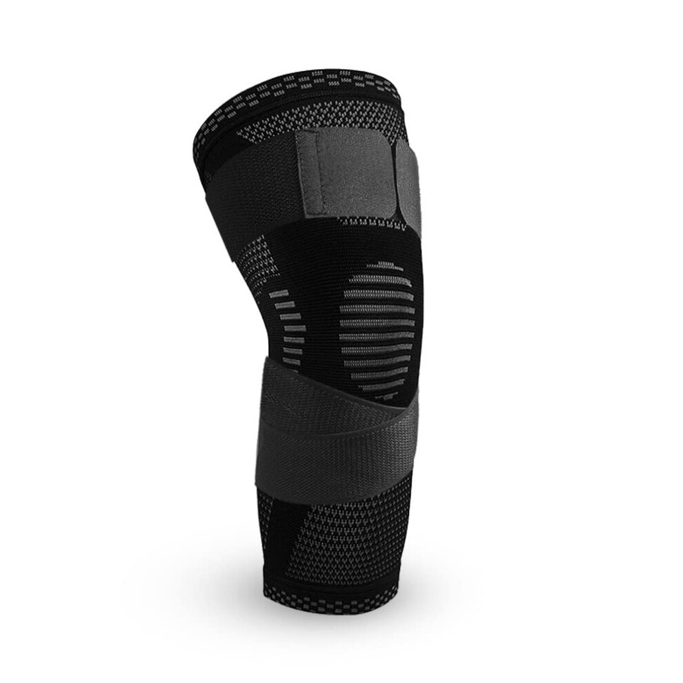 2Pc Sports Kneepad Men Pressurized Elastic Knee Pads Black Xl For Basketball Volleyball Knee Support 9354506115364