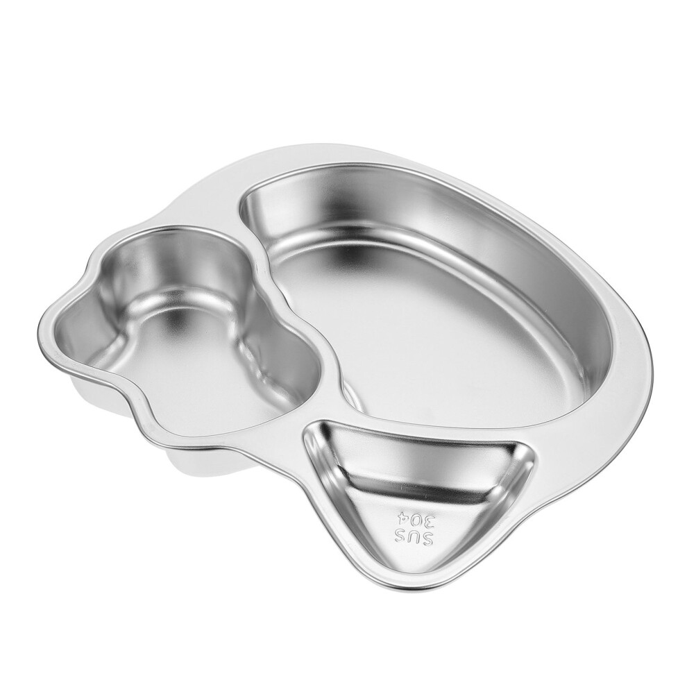 Aboofan 2 Pcs 304 Stainless Steel Kids Dinner Plate