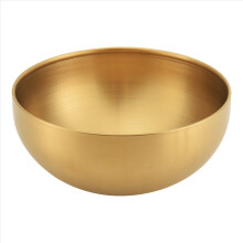 Large Capacity Stainless Steel Salad Bowls Soup Bowl,Gold,15X7CM