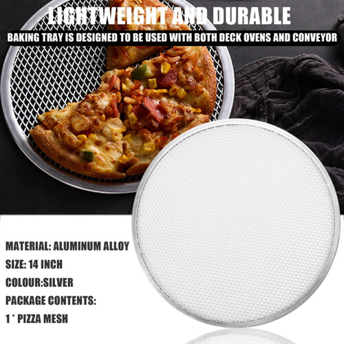 Rund pizzaovn bageplade rist nonstick net (14 tommer) 2