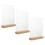 6 Pcs Acrylic T-Shape Menu Holder With Wood Base 2