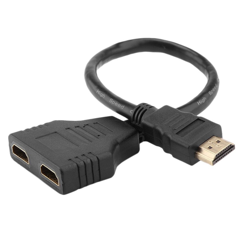 Splitter One In Two Male To Double Female Adapter Cable Gold 4853290814156