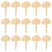 90 Pcs Bamboo Plant Labels Garden Marker Mushroom Shape Tag