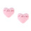 2Pcs Pink Heart Shaped Luminous Throw Pillows For Sofa Car Home 4