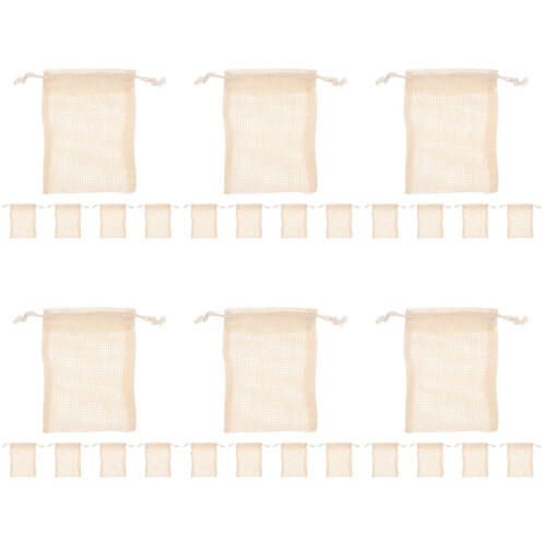 30 Pcs Cotton And Linen Reusable Bathing Soap Pouches 1