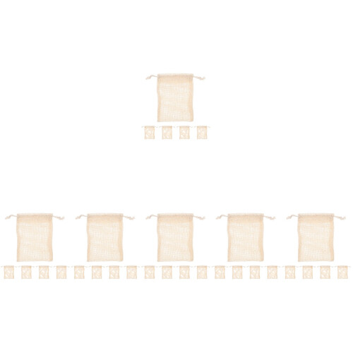 30 Pcs Cotton And Linen Reusable Bathing Soap Pouches 2