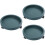 3 Pcs Movable Plastic Plant Pot Tray With Wheels Round Shape 6