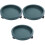 3 Pcs Movable Plastic Plant Pot Tray With Wheels Round Shape 3