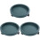 3 Pcs Movable Plastic Plant Pot Tray With Wheels Round Shape 2