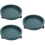 3 Pcs Movable Plastic Plant Pot Tray With Wheels Round Shape 7