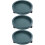3 Pcs Movable Plastic Plant Pot Tray With Wheels Round Shape 8