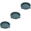 3 Pcs Movable Plastic Plant Pot Tray With Wheels Round Shape 5