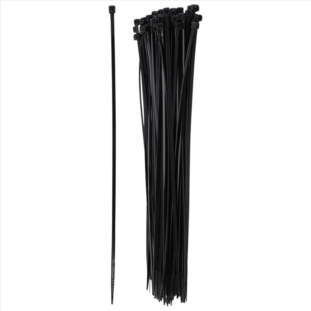 100 X Thin Black Cable Tidy Ties Zip Ties Cord Strap Wrap 200 X 3Mm 4853290899214