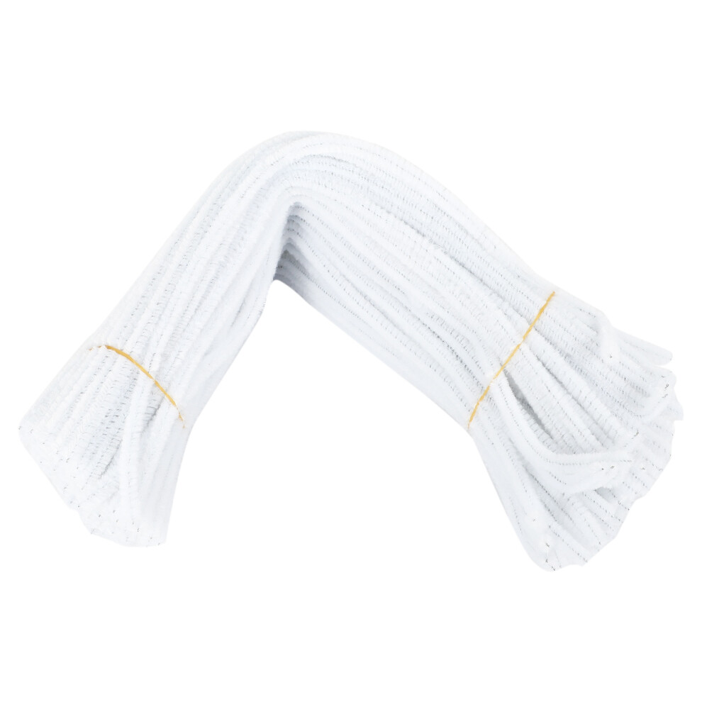 100 Pcs 30Cm Creation Pipe Cleaners, White 4853290810554
