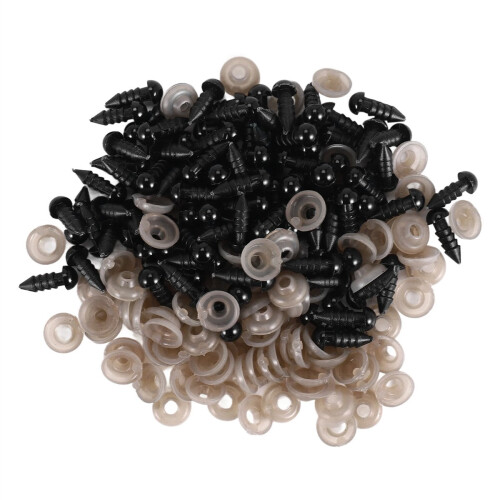 100PCS Olhos de croch? de seguran?a de pl?stico para artesanato em croch? (0,24 polegadas/6 mm) 1